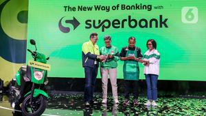 Pengguna Superbank di aplikasi Grab juga mendapatkan bunga tabungan sebesar 6% per tahun yang dapat dicairkan kapanpun serta penawaran Super Diskon 75% untuk layanan GrabFood dan GrabBike. (Liputan6.com/Angga Yuniar)