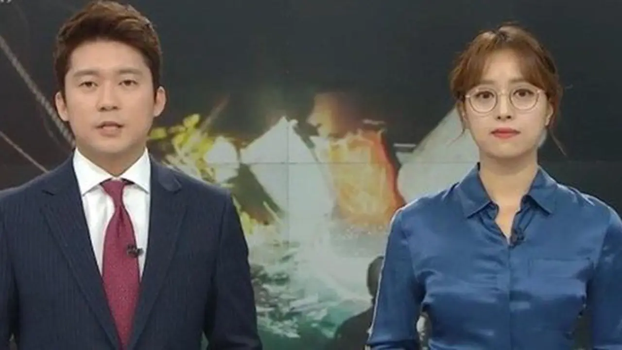 Pewarta berita Korea Selatan/copyright AFP/MBC News