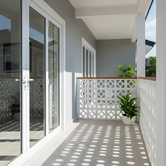 Gambar Pagar Balkon Rumah Minimalis (Image by Gemini AI)