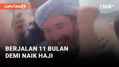 VIDEO: Salut! Pria Inggris Tunaikan Ibadah Haji Usai 11 Bulan Berjalan Kaki