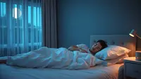 tips tidur berkualitas ©Ilustrasi dibuat AI