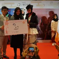 Siswi SMK NU Banat Dania Pulungan yang menjadi juara 2 Grand Prix Sakura Collection Singapura