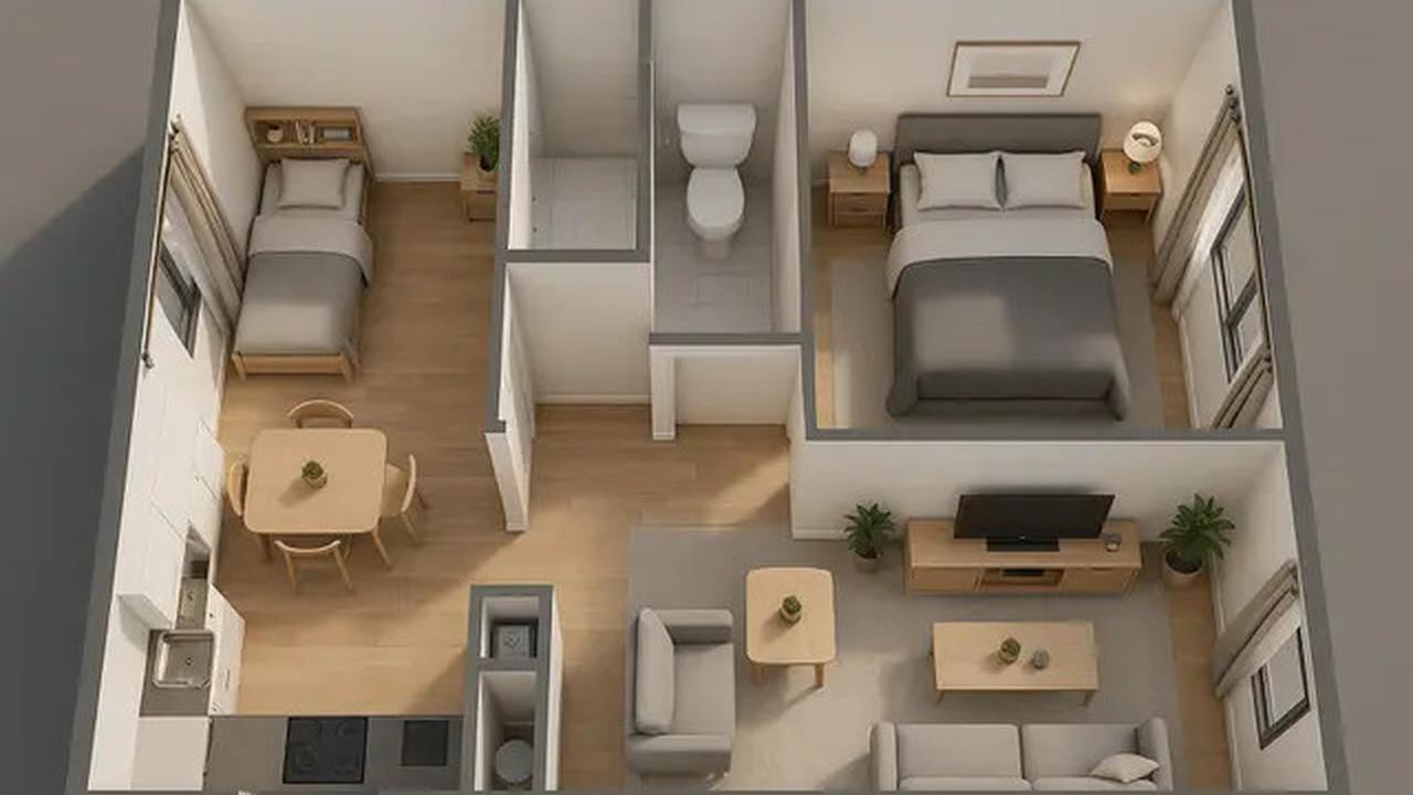 7 Model Rumah Sederhana Minimalis 6x12 dengan 2 Kamar, Nyaman untuk Keluarga Kecil