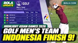 Highlight Golf Beregu Putra Indonesia di Asian Games 2026, Bertahan di Posisi 9 Usai Round 3