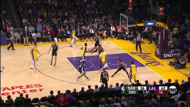 Berita video game recap NBA 2017-2018 antara LA Lakers melawan San Antonio Spurs dengan skor 93-81.