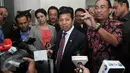 Ketua DPR, Setya Novanto memberikan keterangan pers usai menjalani sidang etik Mahkamah Kehormatan Dewan (MKD) di Gedung Nusantara II, Komplek Parlemen Senayan, Jakarta, Senin (7/12/2015). (Liputan6.com/Johan Tallo)