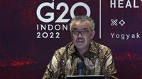 Direktur Jenderal World Health Organization (WHO) Tedros Adhanom Ghebreyesus  memuji Indonesia yang saat ini mampu mengendalikan COVID-19. (Foto: tangkapan layar Youtube Kemenkes RI)