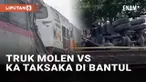 Kecelakaan diduga akibat menerobos perlintasan kereta api kembali terjadi. Sebuah truk molen hancur usai tertabrak KA Taksaka relasi Gambir-Yogyakarta. Insiden terjadi pada Rabu (25/9/2024) dini hari diduga lantaran truk menerobos perlintasan Sentolo...
