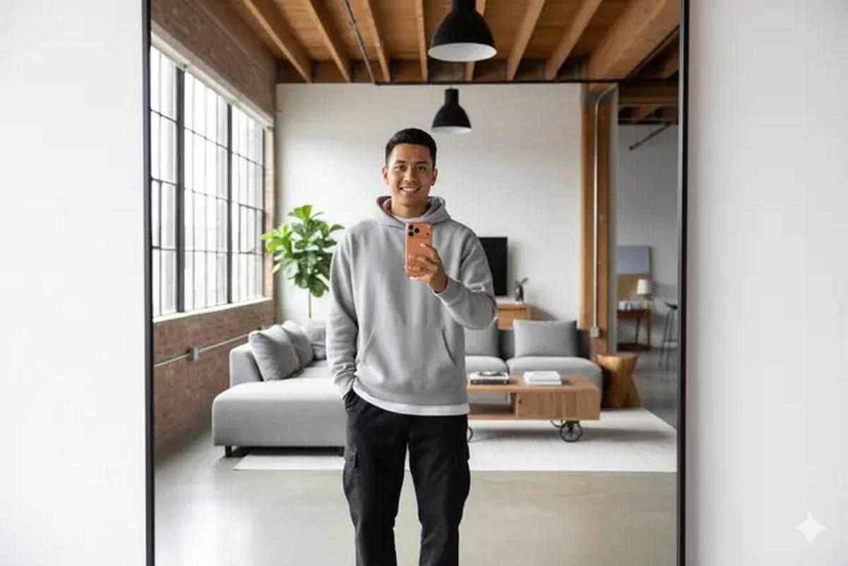 Kumpulan Prompt Gemini AI Mirror Selfie Pakai iPhone 17/Gemini AI