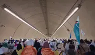 Jemaah haji di Mina untuk melakukan lempar jumrah. (Dokumentasi MCH 2024)