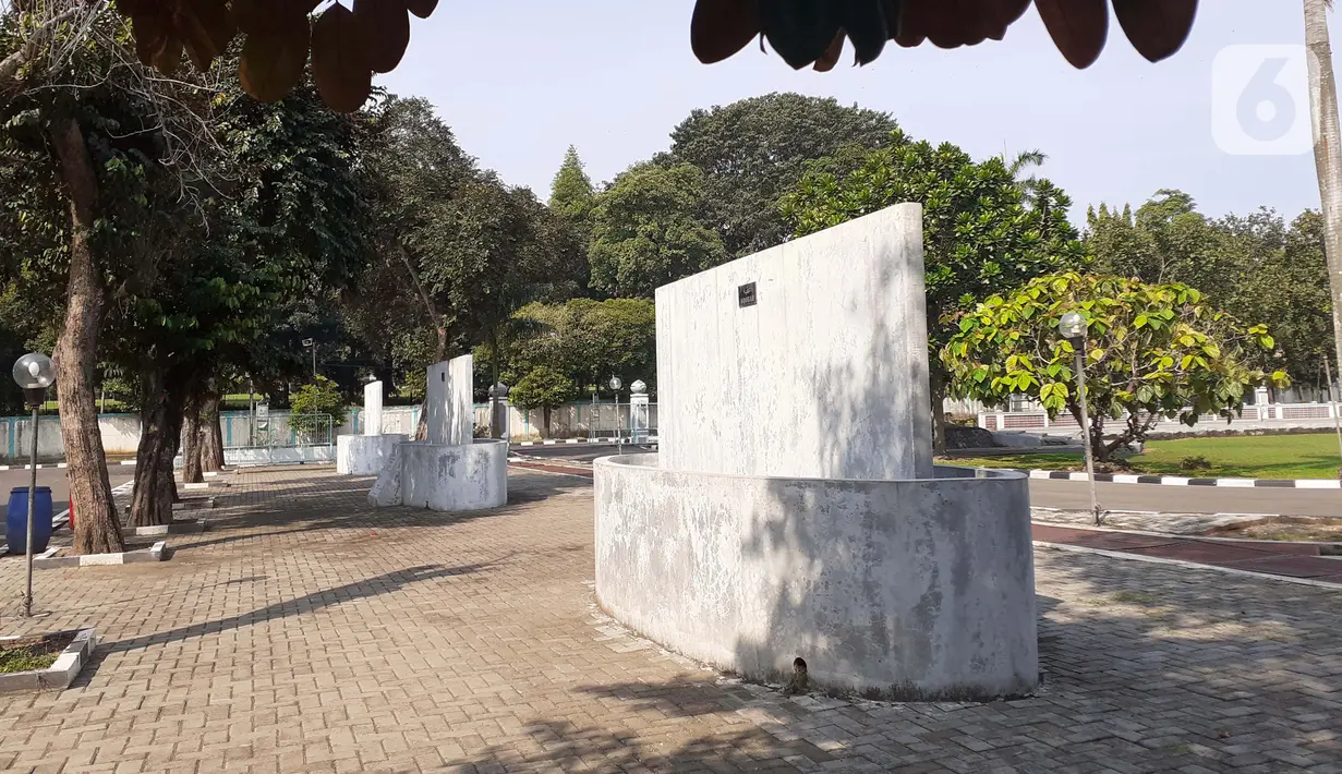 Suasana area berlatih lempar jumroh di Asrama Haji, Pondok Gede, Jakarta, Kamis (25/6/2020). Tahun ini, Asrama Haji Pondok Gede tak seperti sebelumnya ketika ribuan umat muslim berkumpul untuk menerima pembekalan sebelum berangkat menunaikan ibadah haji. (Liputan6.com/Helmi Fithriansyah)