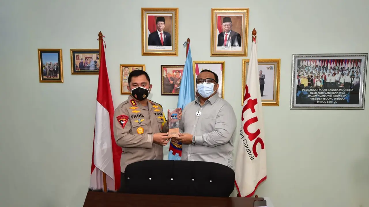 Kapolda Metro Jaya Inspektur Jenderal Mohammad Fadil Imran silaturahmi ke kantor DPP Konfederasi Serikat Pekerja Seluruh Indonesia (KSPSI)