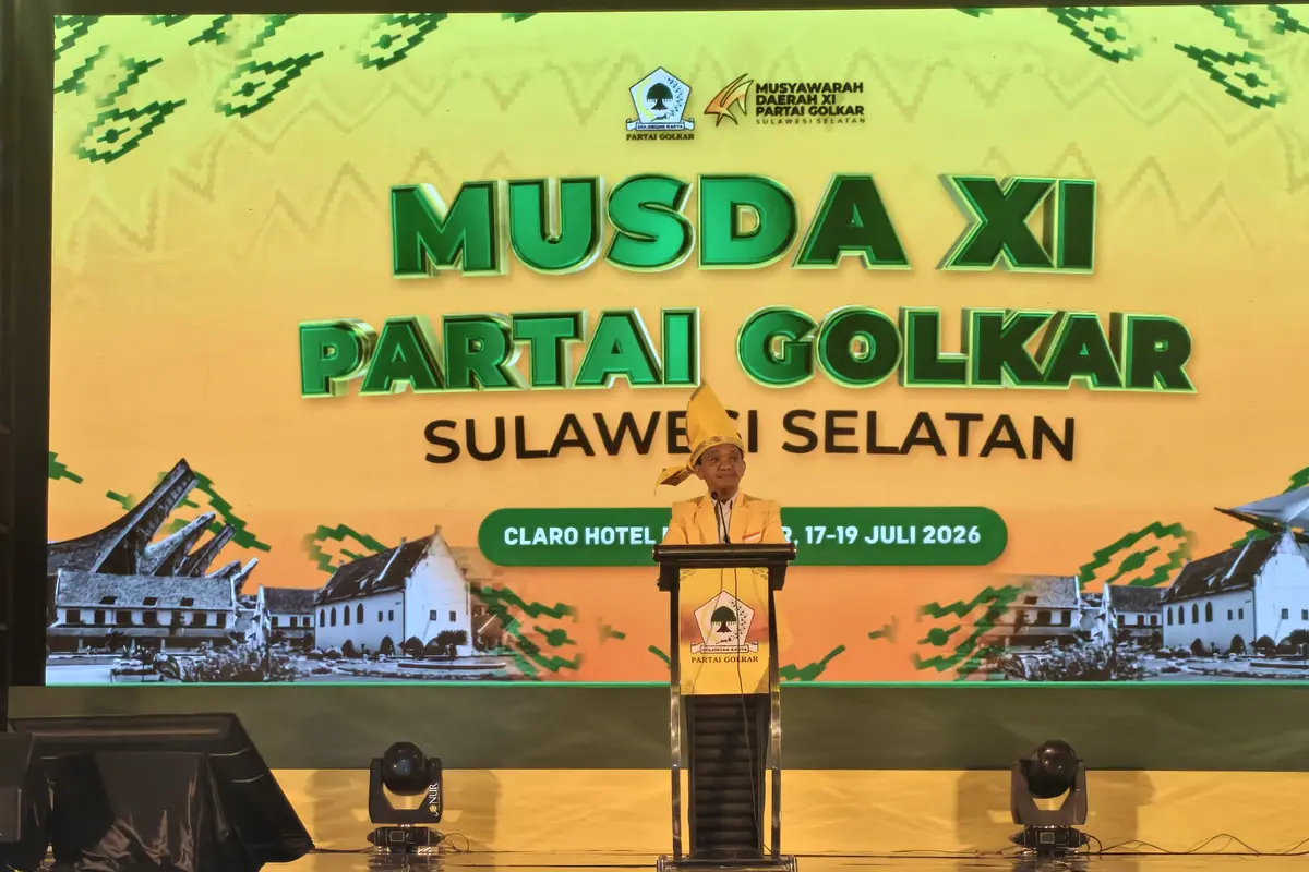 Ketua Umum Partai Golkar Bahlil Lahadalia secara resmi membuka Musyawarah Daerah (Musda) XI DPD Partai Golkar Sulawesi Selatan di Hotel Claro, Makassar.
