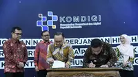 Kementerian Komdigi dan Kabupaten Bekasi melakukan penandatanganan naskah perjanjian hibah daerah untuk BPPTIK.