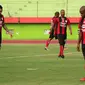 Trisula Persipura di Liga 1 2018, Marcel Sacramento, Hilton Moreira, dan Boaz Solossa. (Bola.com/Aditya Wany)