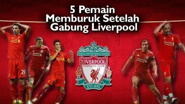 Video 5 pemain sepak bola yang performa permainanya memburuk setelah bergabung ke Liverpool, salah satunya Joe Cole asal Inggris.