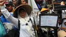 Para pengunjuk rasa mendesak KPK, Polri, dan Badan Pertanahan Nasional (BPN), untuk mengusut kasus korupsi agraria yang terjadi di Indonesia (Liputan6.com/Herman Zakharia)