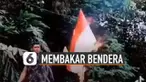 Beredar video seorang pria membakar bendera merah putih. Belum diketahui apa maksud dan tujuan pria itu melakukan tindakan tersebut.