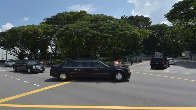 Donald Trump Bertolak ke Istana Singapura
