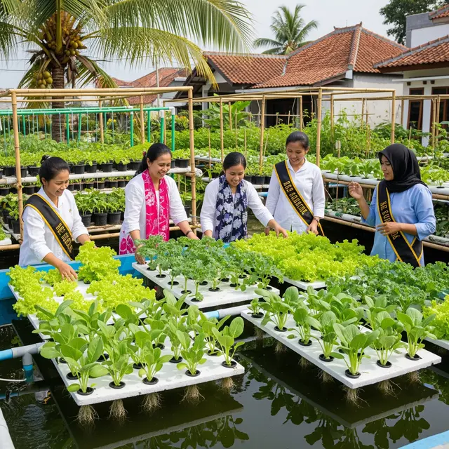 Ide Kebun Sayur Hidroponik untuk Ibu PKK