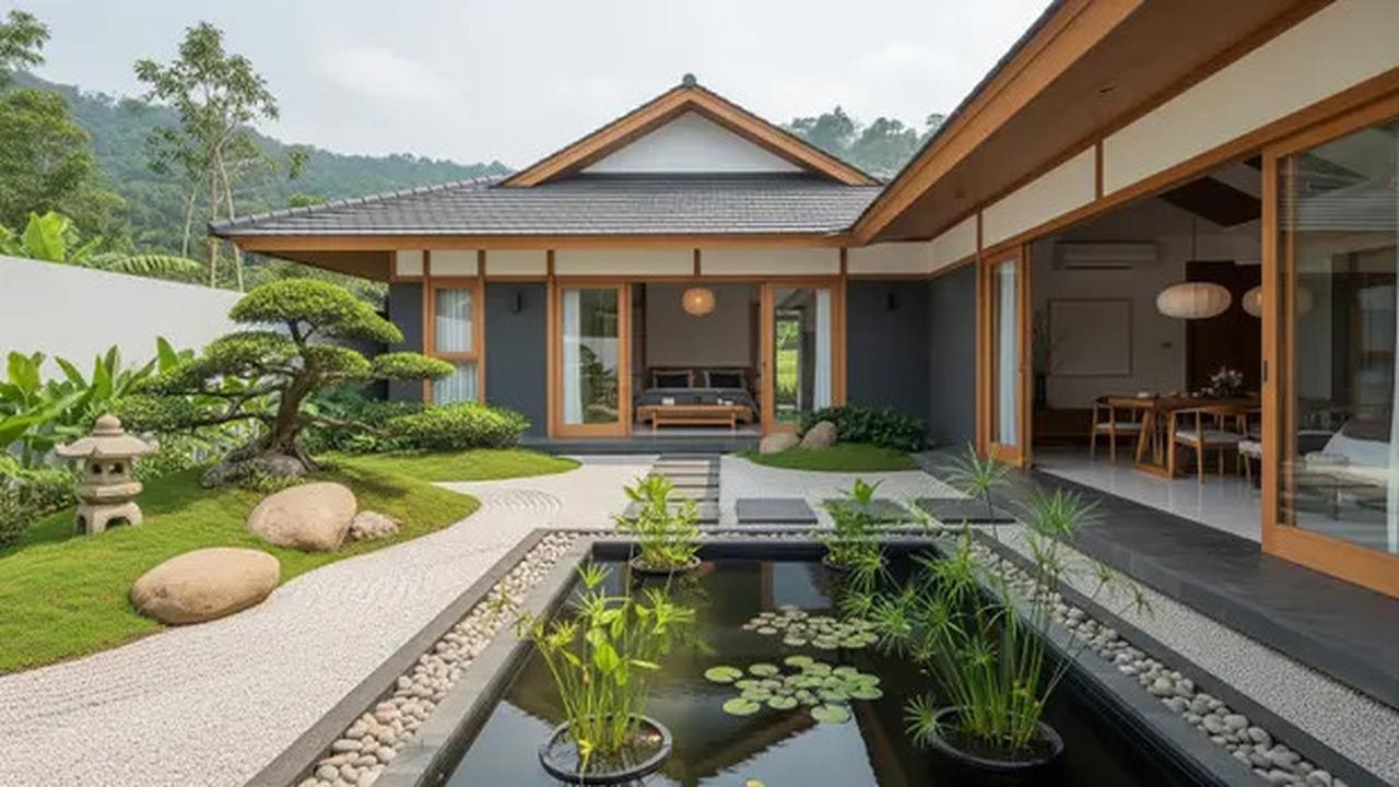 8 Model Rumah Sederhana Tapi Mewah Gaya Japandi dengan Taman Mini 2025, Cocok untuk Keluarga Muda