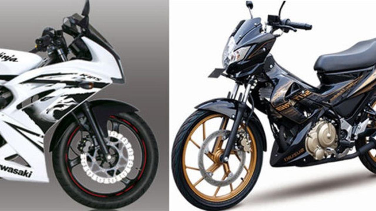 Ilustrasi: Kawasaki Ninja 150 dan Suzuki Satria F150 FU