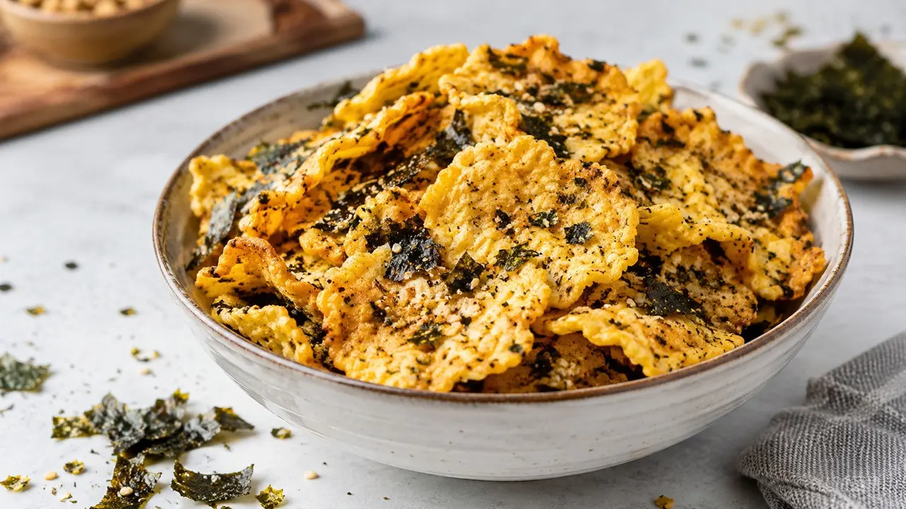 Camilan Telur Crispy dengan Bumbu Rumput Laut