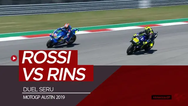 VIDEO: Duel Seru Valentino Rossi dengan Alex Rins di Austin
