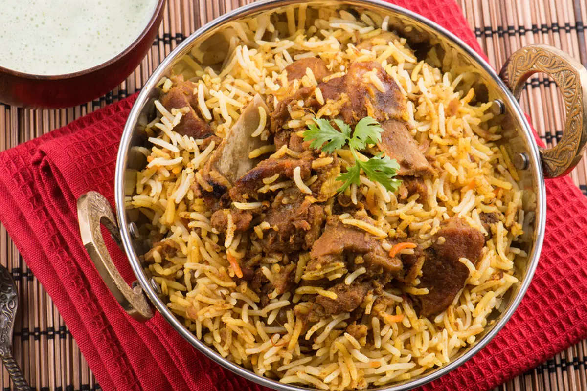 nasi biryani kambing