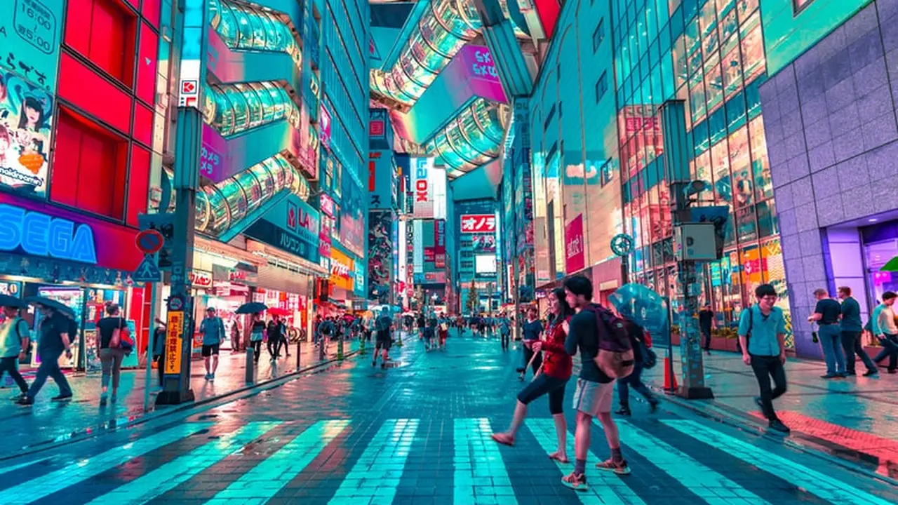 Ilustrasi masyarakat Jepang yang lebih suka jalan kaki