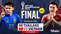 Saksikan, Live Streaming Final Piala AFF U-23 2022 : Thailand Vs Vietnam di Vidio Malam Ini. (Sumber : dok. vidio.com)