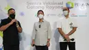 Pada program vaksinasi gotong royong yang digelar di Jakarta, Bio Farma dan Kimia Farma menyiapkan vaksin untuk 50.000 karyawan pada 19-30 Juni untuk tahap pertama dan  11-19 Juli untuk tahap kedua. (Liputan6.com/HO/Rizky)