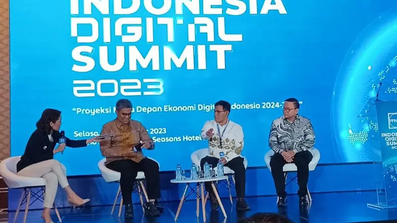 Dewan Pakar Tim Kampanye Nasional (TKN) Prabowo-Gibran, Budiman Sudjatmiko saat menghadiri diskusi Indonesia Digital Summit 2023 di Jakarta. (Istimewa)