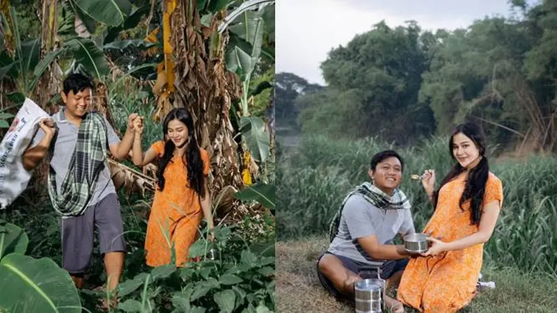 6 Maternity Shoot Bella Bonita dan Denny Caknan di Kebun Ini Tampul Curi Perhatian