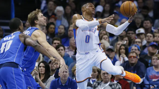Russell Westbrook Membantu Thunder Kalahkan Mavericks