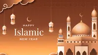 Ilustrasi ucapan Tahun Baru Islam, 1 Muharam (Islamic year vector created by freepik - www.freepik.com)
