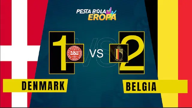 Berita video motion grafis, hasil pertandingan Belgia melawan Denmark dalam lanjutan Euro 2020, Kamis (17/6/2021).