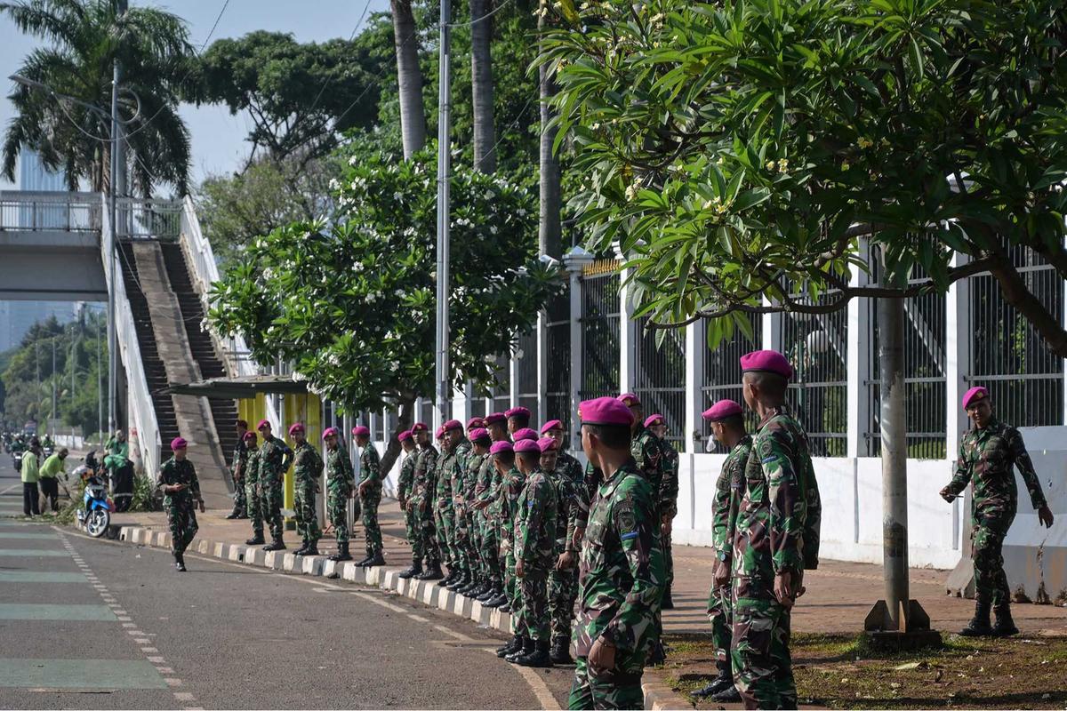 FOTO: Paska Demo Anarkis, TNI  Perketat Pengamanan Ibukota Jakarta