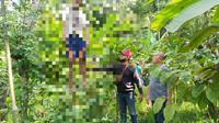Warga berinisial BU (51) warga lingkungan Secang, Kalipuro, ditemukan gantung diri di perkebunan  dekat rumahnya. (Istimewa)
