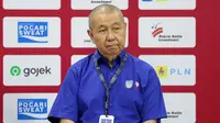 Ketua Umum PP Perbasi, Danny Kosasih saat konferensi pers Indonesia International Basketball Invitational di Indonesia Arena, Senayan, Jakarta, Kamis (27/07/2023). (Bola.com/Bagaskara Lazuardi)