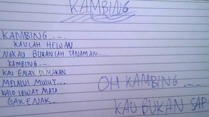 6 Puisi Anak SD Tema Binatang Ini Bikin Senyum (sumber: Twitter.com/gambartawa)