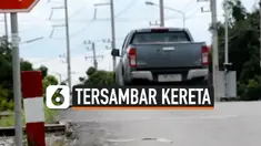 SOPIR NEKAT, MOBIL NYARIS TERSAMBAR KERETA YANG MELINTAS
