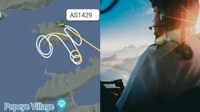 Pilot menggambar penis di rute penerbangan yang terlihat di radar