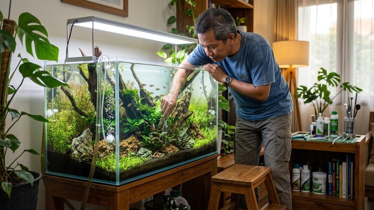 Merawat Tanaman Aquascape