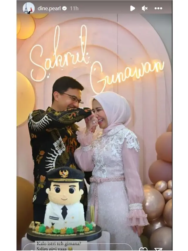 6 Potret Ulang Tahun Sahrul Gunawan ke-47, Dine Mutiara Beri Kejutan