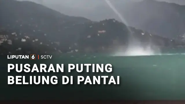 Pusaran Puting Beliung di Pantai
