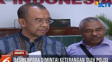 Dalam pemeriksaan yang berlangsung di Kantor Dit Tipikor Bareskrim Polri, Sesmenpora menjawab 25 pertanyaan.