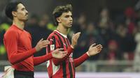 Dua pemain AC Milan, Tijjani Reijnders dan Joao Felix (c) AP Photo/Antonio Calanni