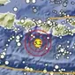 Gempa Magnitudo 5,2 mengguncang wilayah Lombok Barat, NTB, Rabu (8/5/2024). (Liputan6.com/ Dok BMKG)