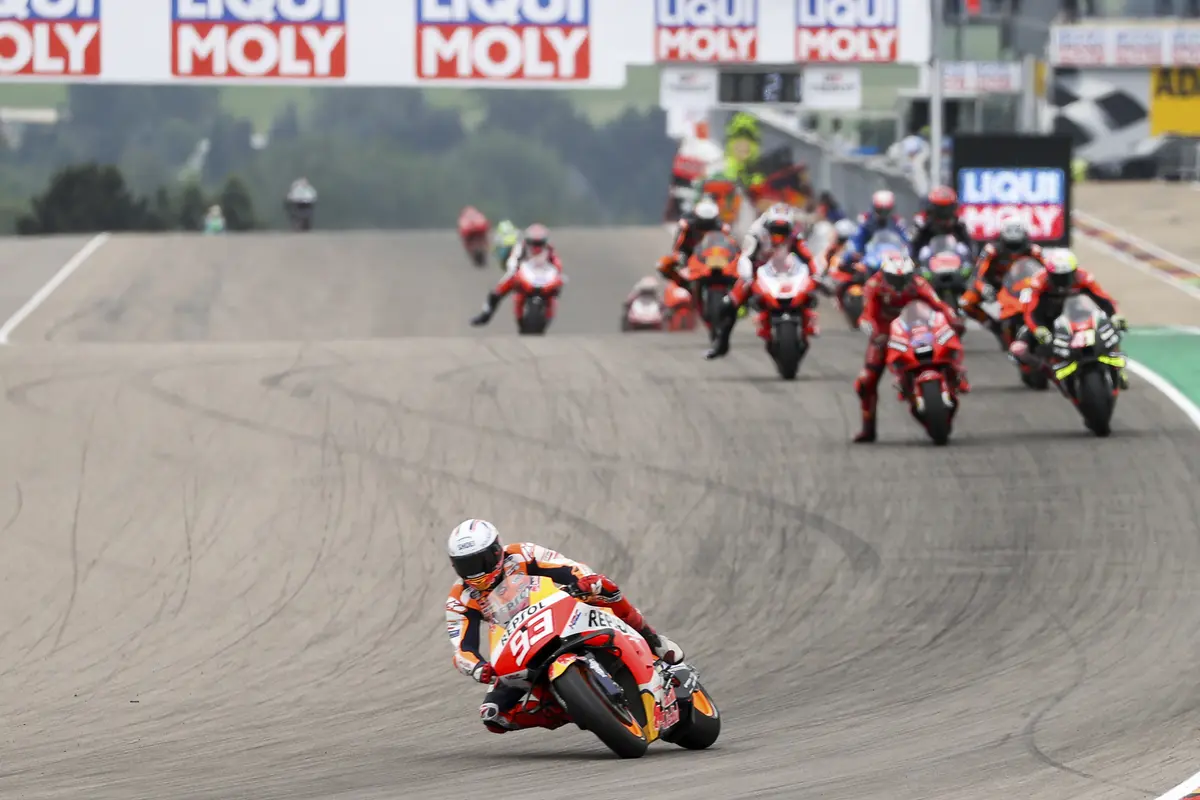 FOTO: Marc Marquez Rajai Sirkuit Sachsenring di MotoGP Jerman 2021